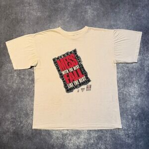 Vintage Chicago Bulls Salem Sportswear T Shirt Mens XL Cream NBA First Round 90s